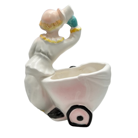 VINTAGE INARCO CLOWN WITH BABY CARRIAGE PLANTER #E-1683 - Picture 14 of 16